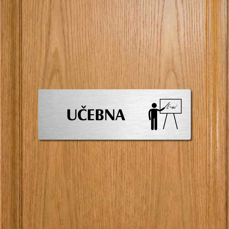 Učebna, 200x66mm, zlatá popiska s rámečkem